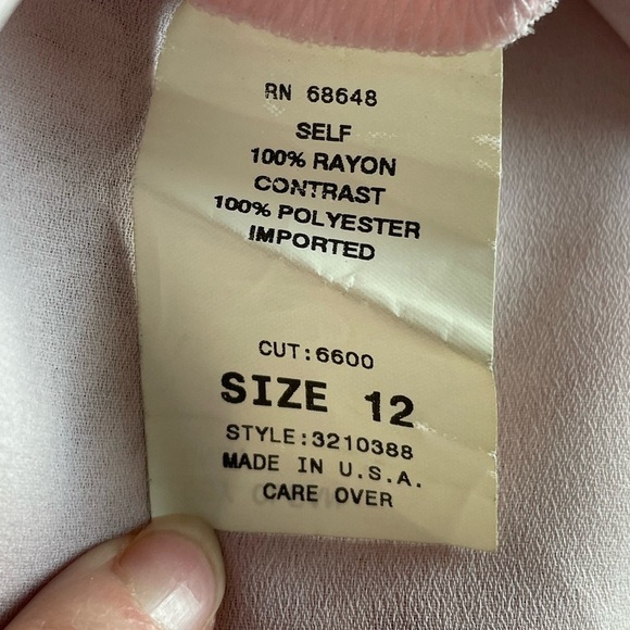 Vintage 90s Pink Cherry Blossom Babydoll Maxi Slip Dress 12 Fairycore Ethereal - Picture 10 of 12